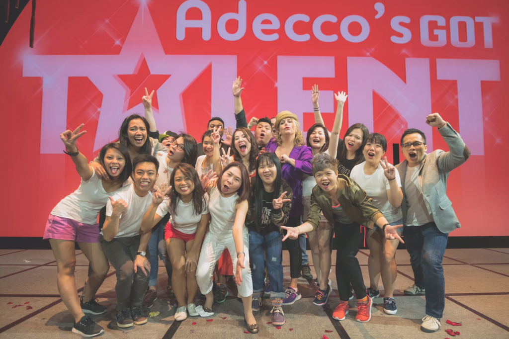 Adecco Singapore Organising committee Kick Off after performing at Adecco got talent
