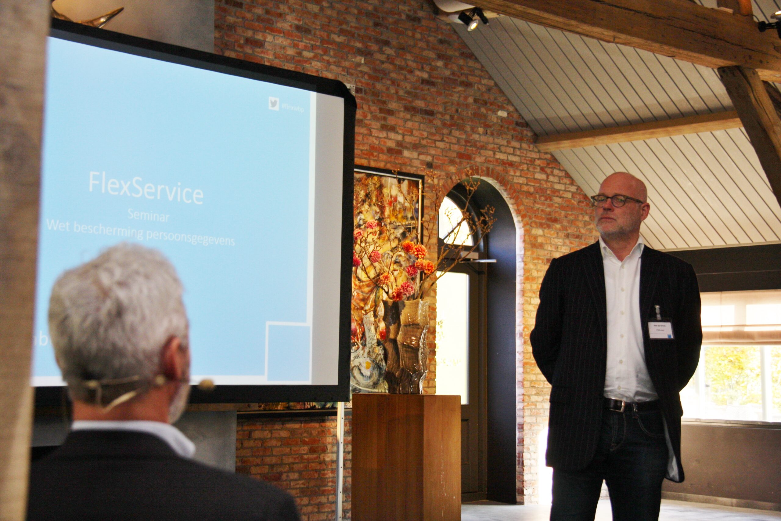 Han R. de Groot, gastheer Wbp seminar, georganiseerd door FlexService