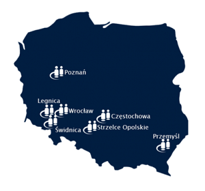 Pollux, vestigingen in Polen