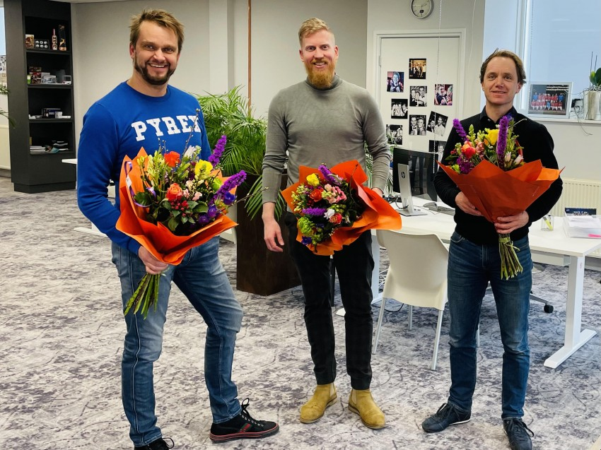 Ted Rots, Davy Boschker en Leslie Rietveld 