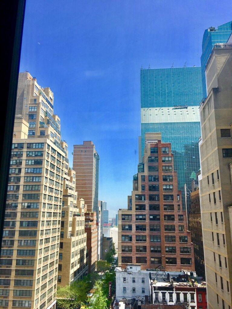 Uitzicht vanuit kantoor YER, New York