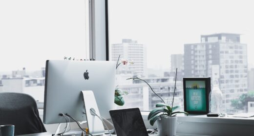 closeup photo of silver iMac